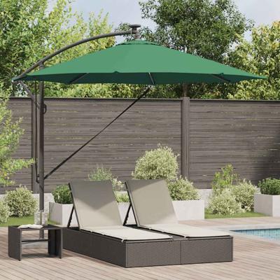 Cantilever Banana Parasol met slot Groen 294 x 294 x 248 cm