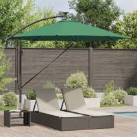 Cantilever Banana Parasol met slot Groen 294 x 294 x 248 cm