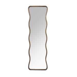 Spiegel XL met golfrand - bruin - 165x50 cm