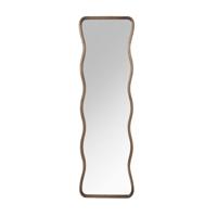 Spiegel XL met golfrand - bruin - 165x50 cm