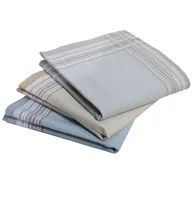 12 stuks Dikke Heren zakdoeken - Katoenen stoffen zakdoeken - 42 - Blauw - 42