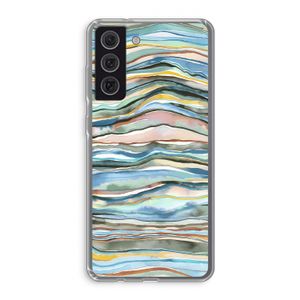 Watercolor Agate: Samsung Galaxy S21 FE Transparant Hoesje