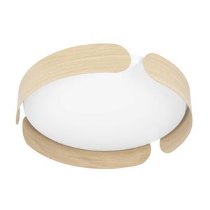 EGLO Valcasotto Plafondlamp - LED - Ø 37 cm - Bruin/Wit