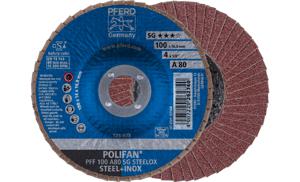 PFERD 67608100 PFF 100 A 80 SG STEELOX/16,0 Lamellenschijf Diameter 100 mm Boordiameter 16 mm RVS, Staal 10 stuk(s)