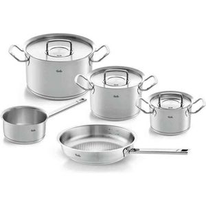 Fissler Original Profi Collection 2022 - 5 Delig - Steelpan en koekenpan - RVS deksels