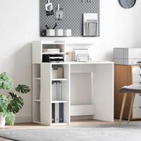 Bureau met opbergruimte Wit 90 x 48 x 101,5 cm Bewerkt hout