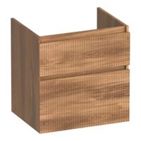 Brauer Delight Wavy - Onderkast - 60 cm - met 2 Softclose Lades Greeploos en 1 Sifon Uitsparing - Honey