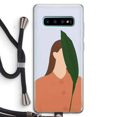 Leaf: Samsung Galaxy S10 Plus Transparant Hoesje met koord