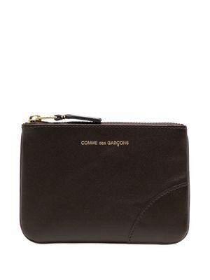 Comme Des Garçons Wallet portefeuille en cuir à fermeture zippée - Marron