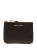 Comme Des Garçons Wallet portefeuille en cuir à fermeture zippée - Marron