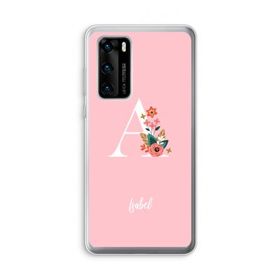 Pink Bouquet: Huawei P40 Transparant Hoesje