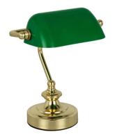 Tafellamp groen &apos;Banker&apos; lamp groen &apos;Antique&apos; E14 240mm