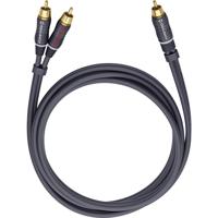 Oehlbach 23705 Cinch Audio Y-kabel [2x Cinch-stekker - 1x Cinch-stekker] 5.00 m Antraciet Vergulde steekcontacten