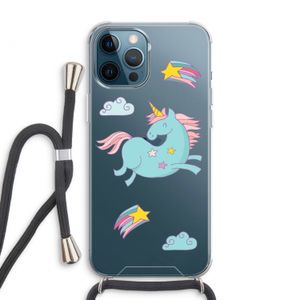 Vliegende eenhoorn: iPhone 12 Pro Max Transparant Hoesje met koord