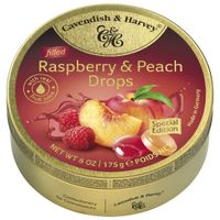Cavendish & Harvey Cavendish & Harvey - Filled Raspberry & Peach Drops 175 Gram