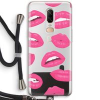 Bite my lip: OnePlus 6 Transparant Hoesje met koord