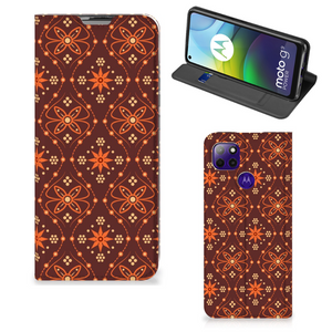 Motorola Moto G9 Power Hoesje met Magneet Batik Brown