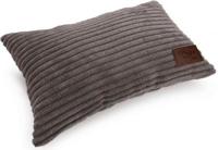 DBL HOOFDKUSSEN RIBBED BRN 35X23