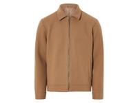 LIVERGY Heren jas wollen look (XL, Bruin)