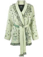 Alanui cardigan en jacquard à motif bandana - Vert