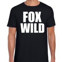 Foxwild fun tekst t-shirt zwart voor heren