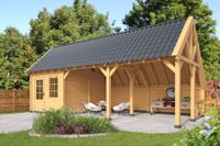 Kapschuur Billund XL Type 8 Red Class Wood 893x460 cm - geïmpregneerd - thumbnail