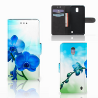 Nokia 2 Hoesje Orchidee Blauw - Cadeau voor je Moeder