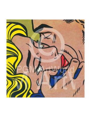 Kunstdruk Roy Lichtenstein - Kiss V 35.5x28cm