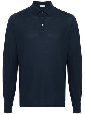 Zanone polo Space Dyed en coton - Bleu