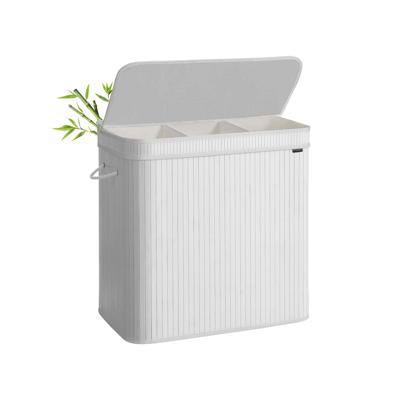 Wasmand met afneembaar deksel en machinewasbaar, Wolk wit / 150 L