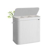 Wasmand met afneembaar deksel en machinewasbaar, Wolk wit / 150 L