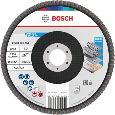 Bosch Accessoires X451 Lamellenschuurschijf | 150 x 22,23 mm | G60 | T29 - 2608626154