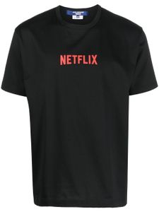 Junya Watanabe MAN Netflix-print cotton T-shirt - Noir