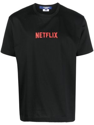 Junya Watanabe MAN t-shirt en coton à imprimé Netflix - Noir