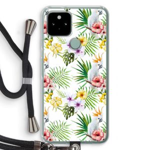 Gele kuif: Pixel 5 Transparant Hoesje met koord