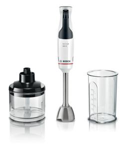 Bosch Haushalt MSM4W220 Staafmixer 600 W Met mixbeker, Met maatbeker, Met hakmolenopzet, BPA-vrij Wit, Grijs