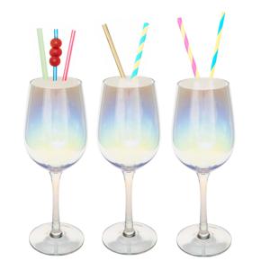 Set van 6x wijnglazen parelmoer voor rode wijn Fantasy 380 ml van glas