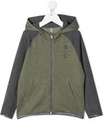 Brunello Cucinelli Kids hoodie à logo - Vert - thumbnail