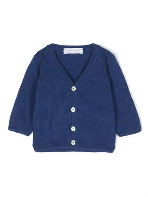 Mariella Ferrari cardigan en maille à col v - Bleu
