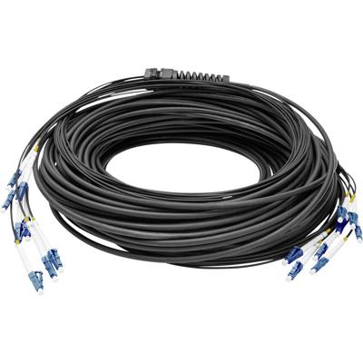 Digitus DK-2A338U075BK-BBB Glasvezel Optische vezel Aansluitkabel [8x LC-/UPC-stekker - 8x LC-/UPC-stekker] 9/125 µ Singlemode OS2 75 m