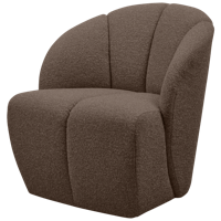 WOOOD Mojo draaifauteuil bouclé bruin melange