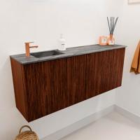 Toiletmeubel Mondiaz Joya Dlux | 100 cm | Meubelkleur Ruby | Faye wastafel Sombra Wasbak Links | 1 kraangat
