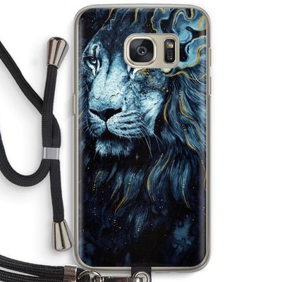 Darkness Lion: Samsung Galaxy S7 Transparant Hoesje met koord