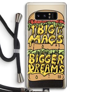 Big Macs Bigger Dreams: Samsung Galaxy Note 8 Transparant Hoesje met koord