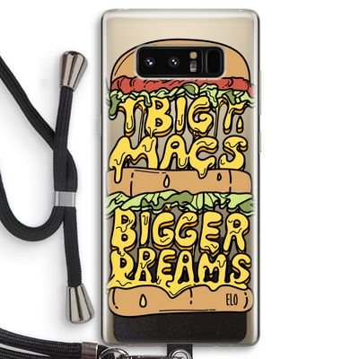 Big Macs Bigger Dreams: Samsung Galaxy Note 8 Transparant Hoesje met koord