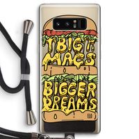 Big Macs Bigger Dreams: Samsung Galaxy Note 8 Transparant Hoesje met koord