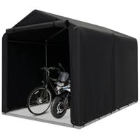 160 x 218 x 164 cm Buiten Fietsenstalling Draagbare Garage Fietsenstalling met Oprolbare Ritsdeur Motorhoes voor Terras Tuin Binnenplaats