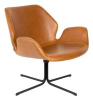 Zuiver Draaibare Fauteuil 'Nikki' Vintage PU leder