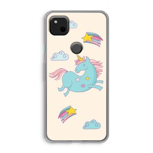 Vliegende eenhoorn: Google Pixel 4a Transparant Hoesje