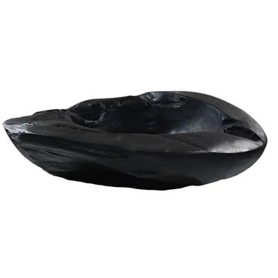 Fruitschaal - ø35-45 cm - Zwart - Teak